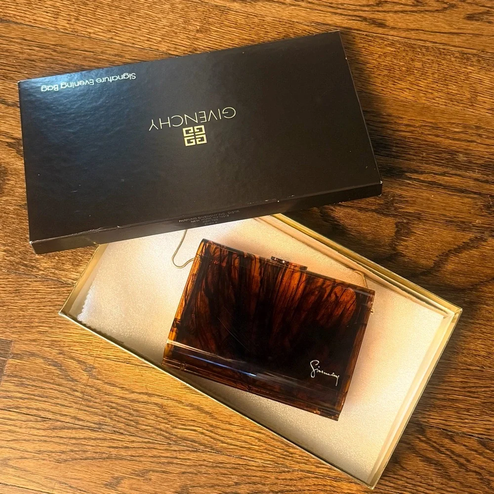 Vintage Givenchy Signature Evening Bag Tortoise - Picture 3 of 8